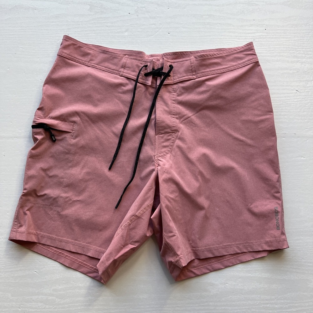 Bonobos 7" Board Shorts Mens 32 Light Red Very Lightweight